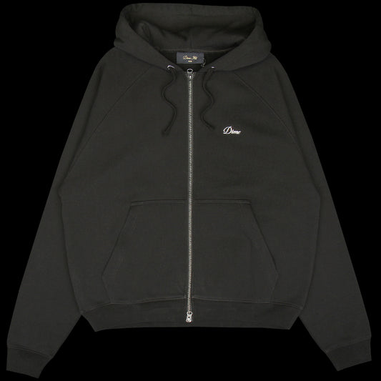 Dime - Cursive Small Logo Zip Hoodie
Color : Black