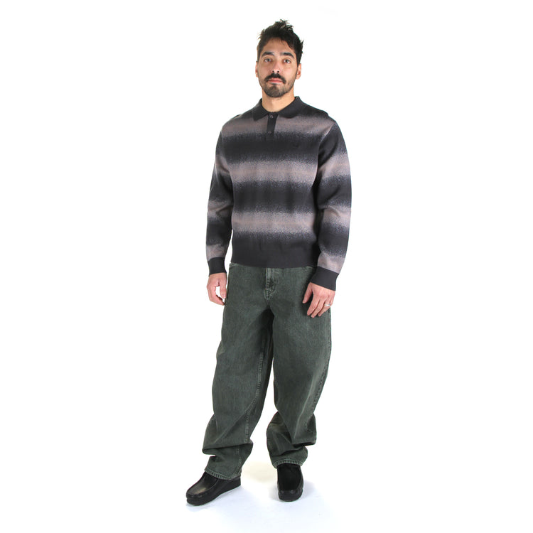 Dime - Striped Rugby Knit
Color : Charcoal Multi