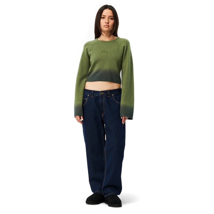 Dime - Women's Cropped Mohair Knit
Color : Gradient Olive