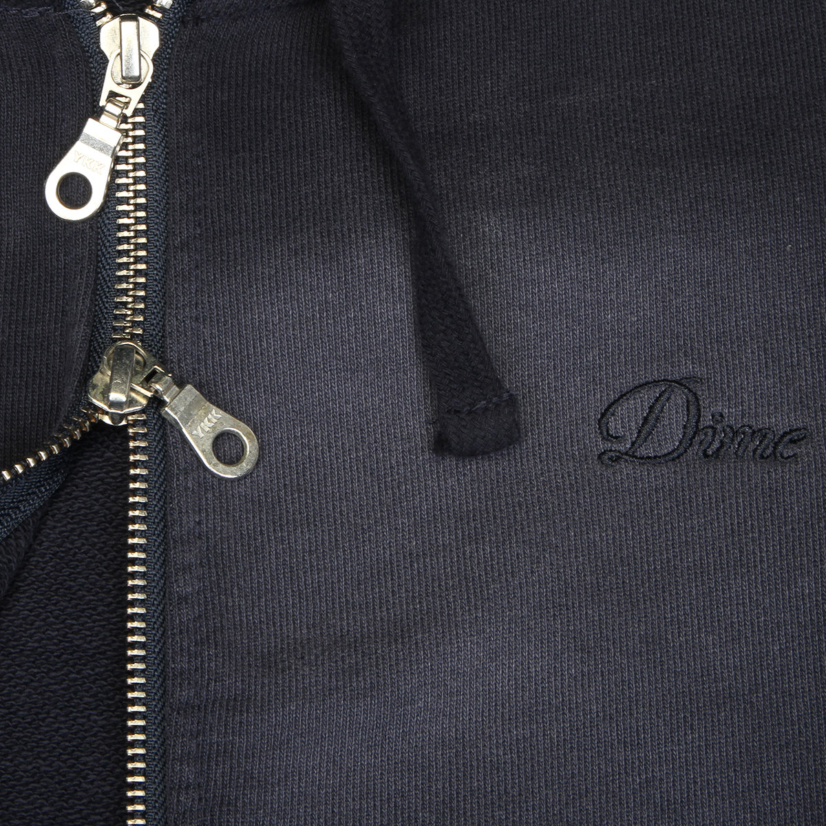 Dime - Women's Cropped Zip Hoodie
Color : Navy Washed