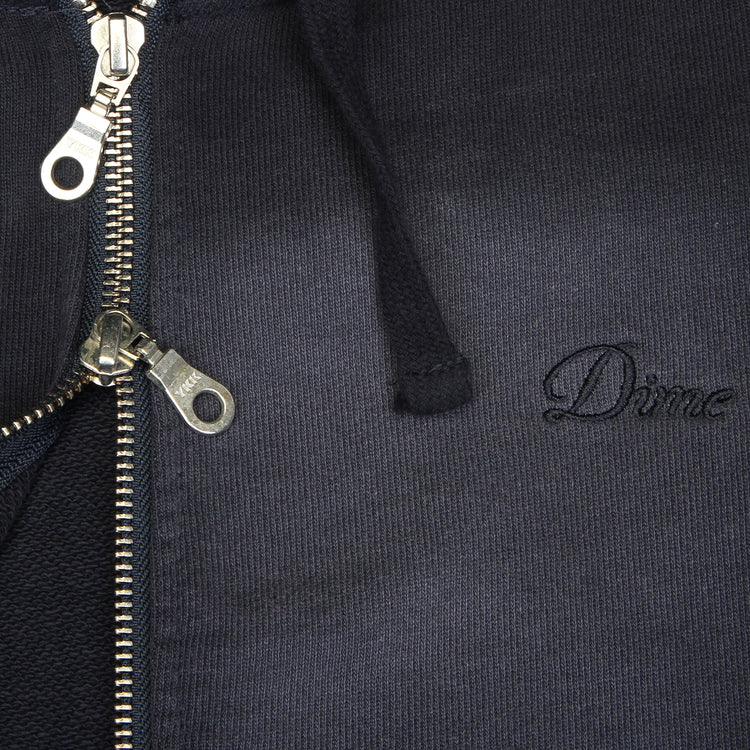 Dime - Women's Cropped Zip Hoodie
Color : Navy Washed