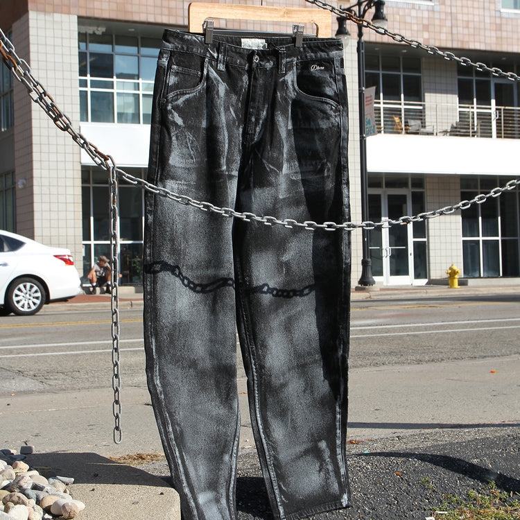 Dime - Baggy Denim Pants
Color : Black / White Pant