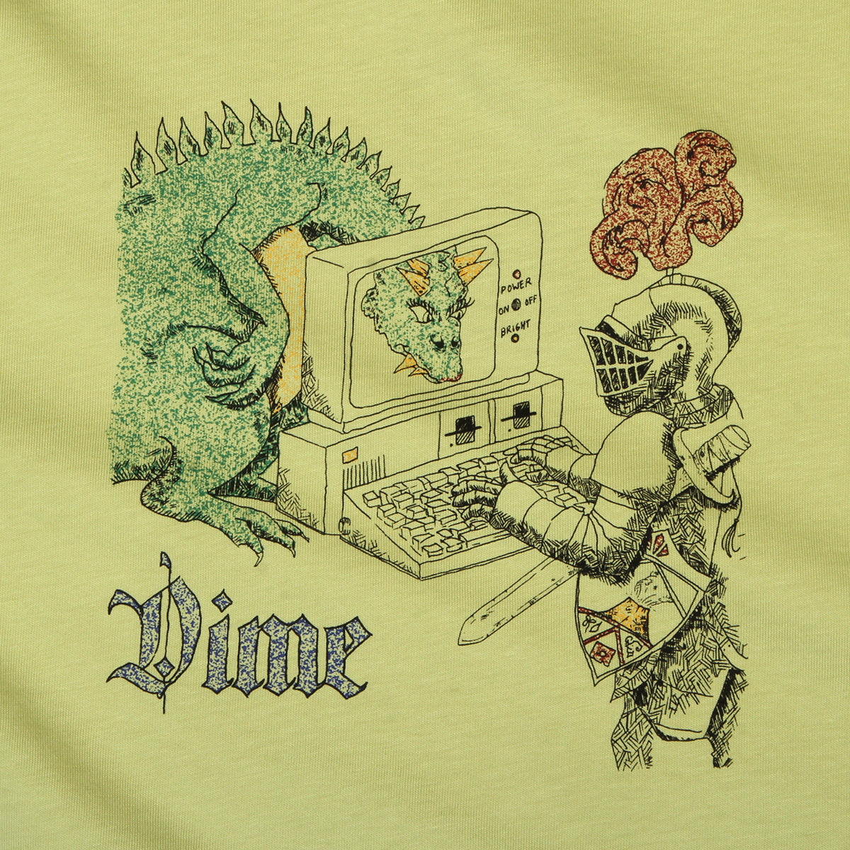 Dime - Catfish T-Shirt
Color : Pear Green