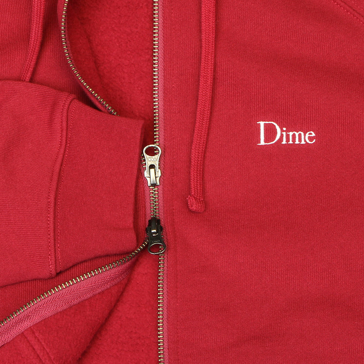 Dime - Classic Logo Zip Hoodie
Color : Beet Red