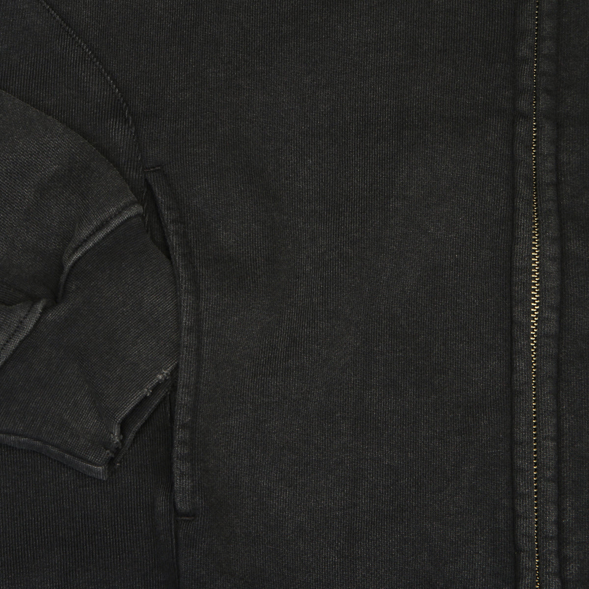 Dime - Distressed Terry Zip Hoodie
Color : Acid Black