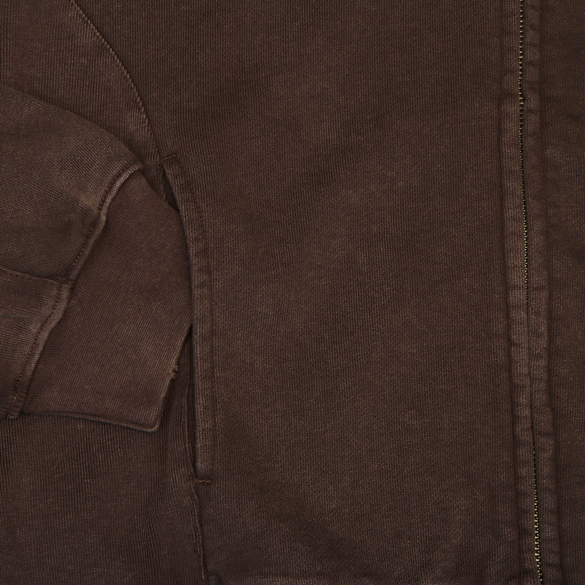 Dime - Distressed Terry Zip Hoodie
Color : Acid Brown