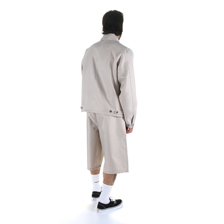 Dime - Houndstooth Jacket
Color : Beige

Dime - Baggy Houndstooth Shorts
Color : Beige