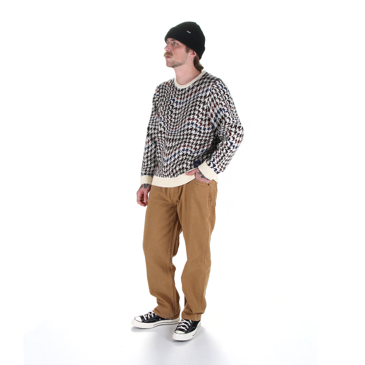 Dime | Houndstooth Knit
Color : Cream