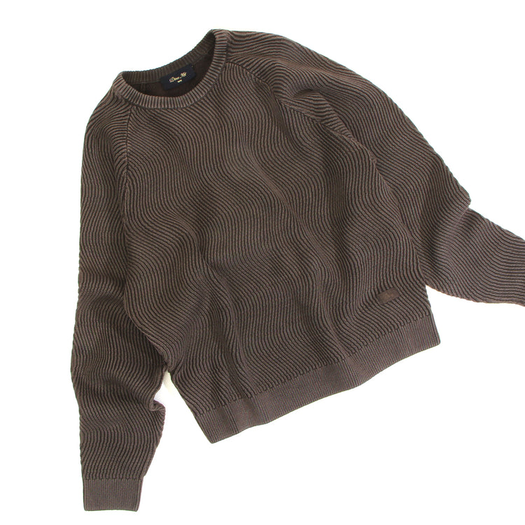 Dime - Wave Knit Sweater
Color : Brown