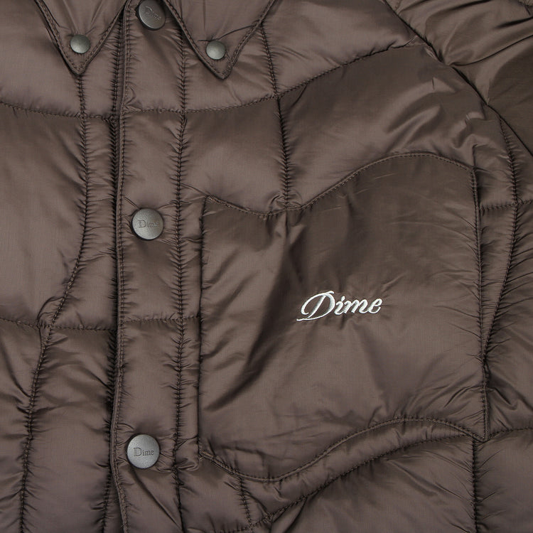 Dime | Midweight Wave Puffer Jacket Espresso