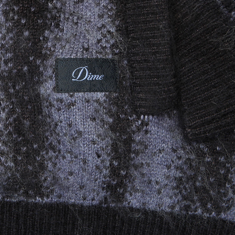 Mohair Striped Zip Hoodie