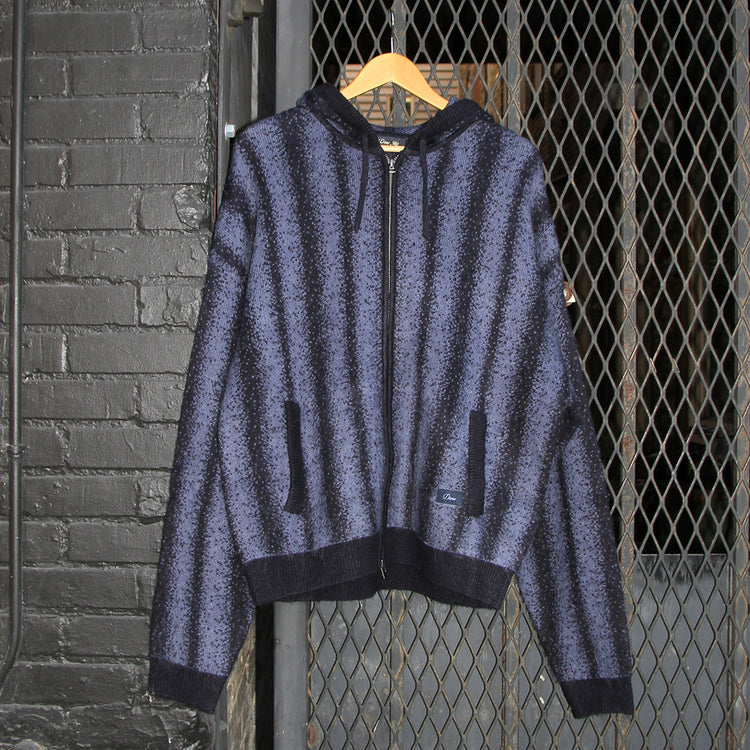Dime - Mohair Striped Zip Hoodie
Color : Blue