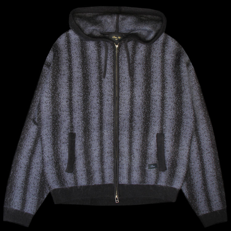 Mohair Striped Zip Hoodie