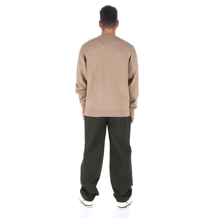 Dime Wave Knit Crewneck Khaki