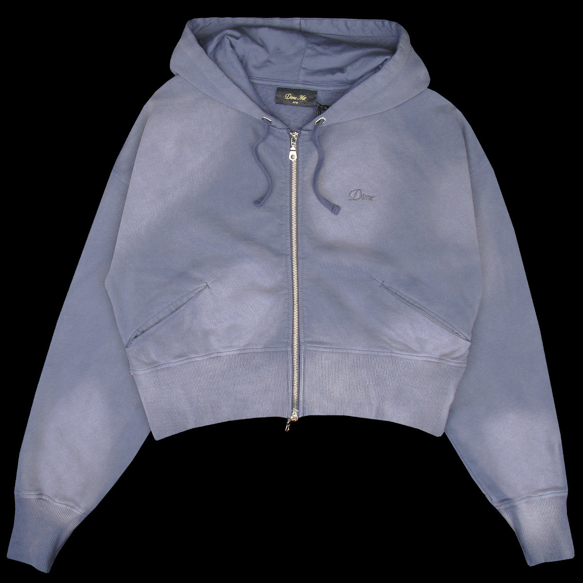 Dime - Women's Cropped Zip Hoodie
Color : Lavender Washed