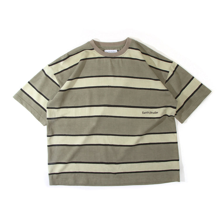 Earth Studies - Mission Control Stripe T-Shirt
Style # MS-114
Color : Pumice Block Print