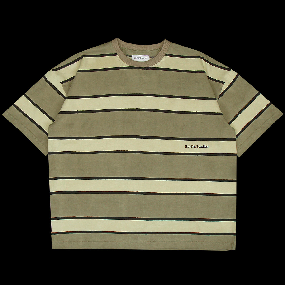 Earth Studies - Mission Control Stripe T-Shirt
Style # MS-114
Color : Pumice Block Print
