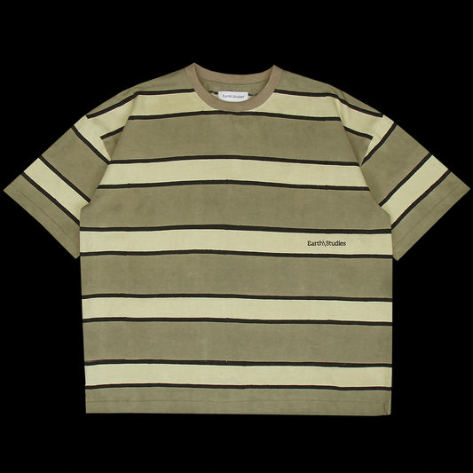 Earth Studies - Mission Control Stripe T-Shirt
Style # MS-114
Color : Pumice Block Print