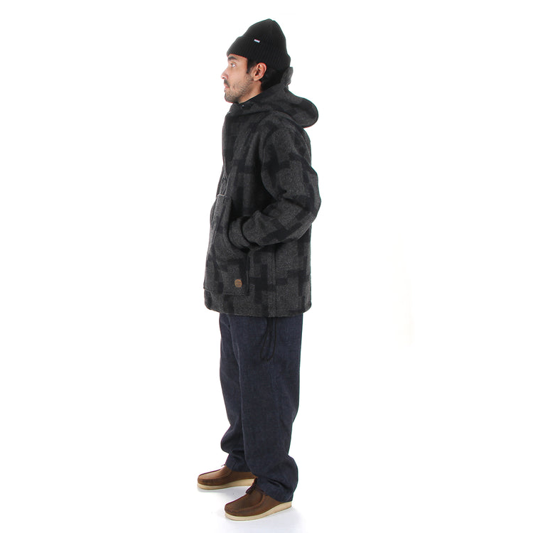 Filson | Mackinaw Wool Anorak Black Square Plaid