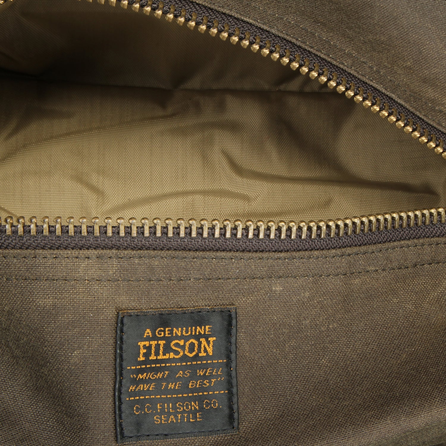 Filson Tin Cloth Travel Kit Otter Green