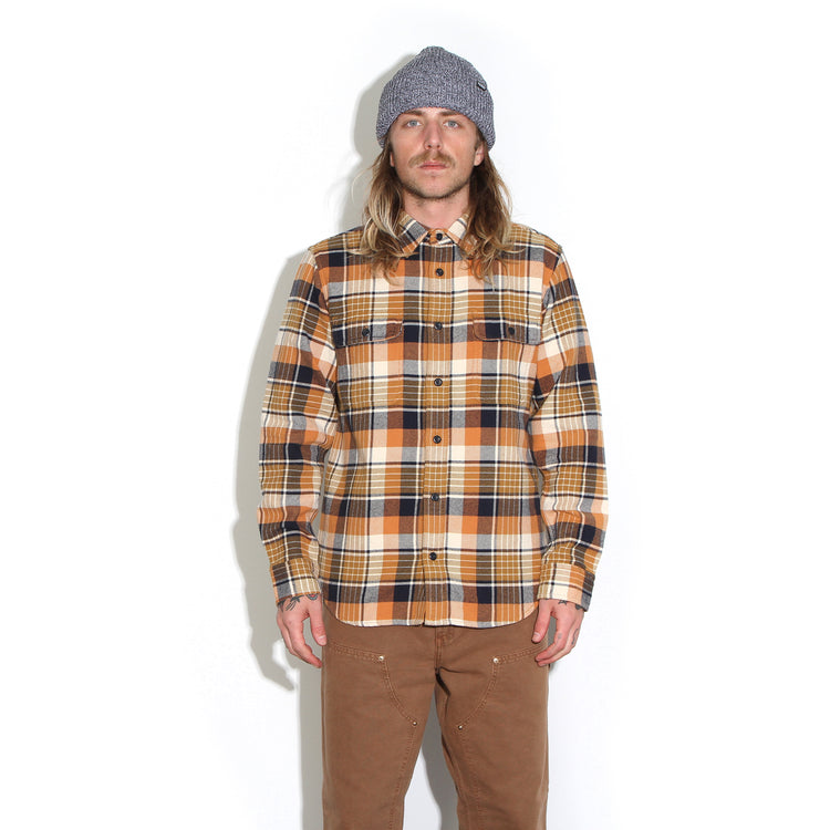 Filson | Vintage Flannel Work Shirt Navy Cumin Red