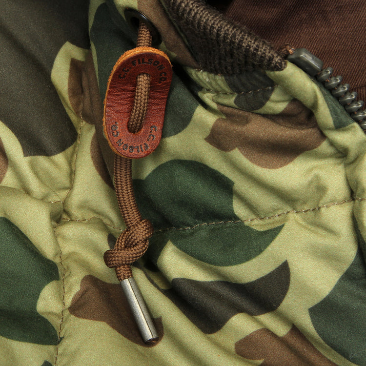 Filson - Waxed Down Jacket
Style # F1420299979
Color : Tundra Shrub Camo