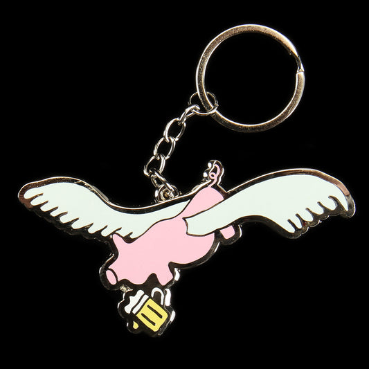 Frog - Flying Pig Keychain
Color : Pink