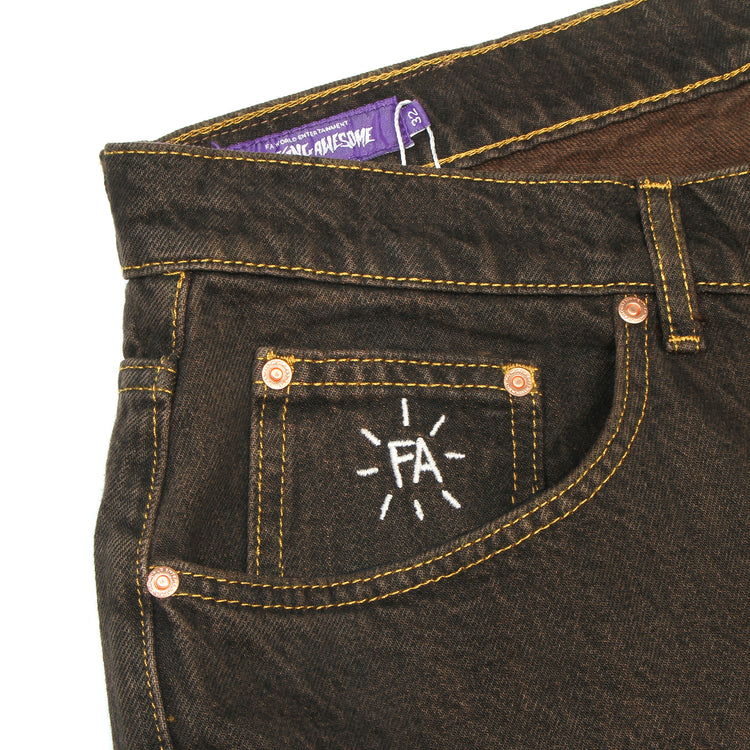 Fucking Awesome | Fecke Baggy Denim Jeans Color : Dark Brown