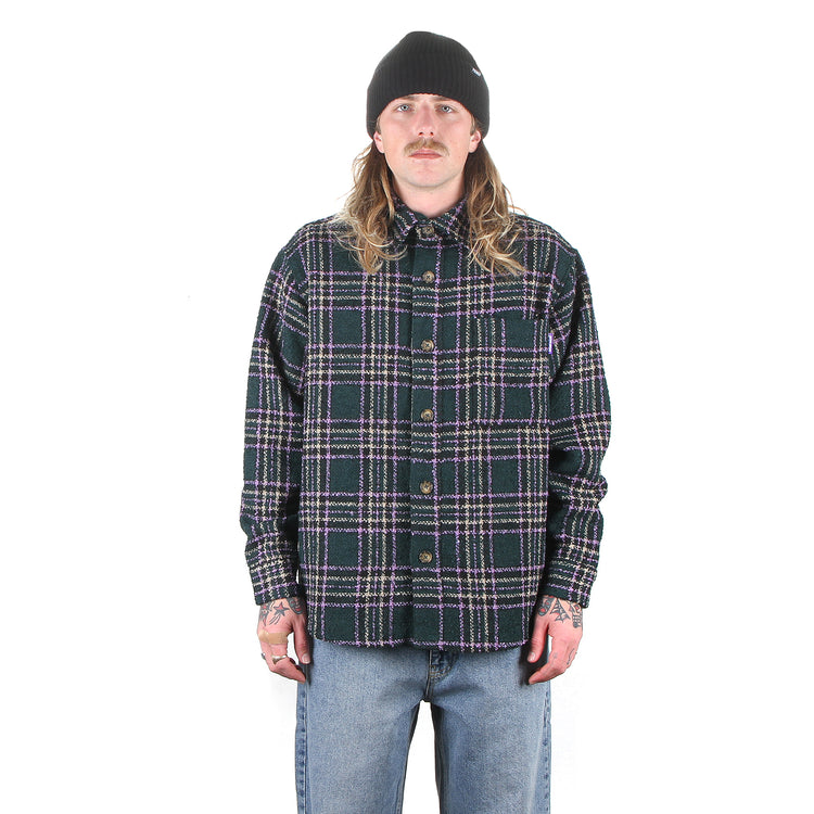 Fucking Awesome | Less Heavyweight Oversized Flannel Color : Green