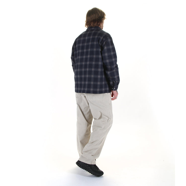 Gramicci - Zip-Up Insulated Flannel Shirt
Style # G6FM-J052
Color : Navy Shadow Plaid

Gramicci - Hemp Canvas Double Knee Pant
Style # G6FM-P023
Color : Storm Pigment