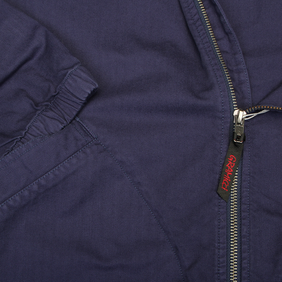 Gramicci - Herringbone Hooded Jacket
Style # G6FM-J027
Color : Navy