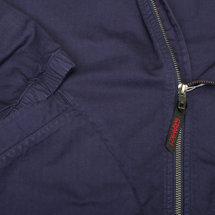 Gramicci - Herringbone Hooded Jacket
Style # G6FM-J027
Color : Navy