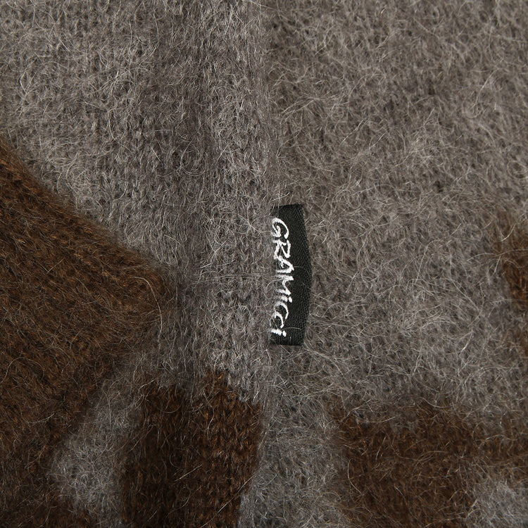 Gramicci - Mohair Splatter Cardigan
Style # G6FM-J038
Color : Slate Splatter