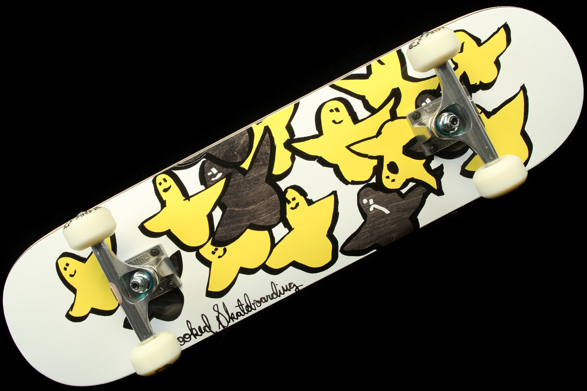 Krooked - Birds Complete Deck
Color : White / Charcoal
Width : 7.75"