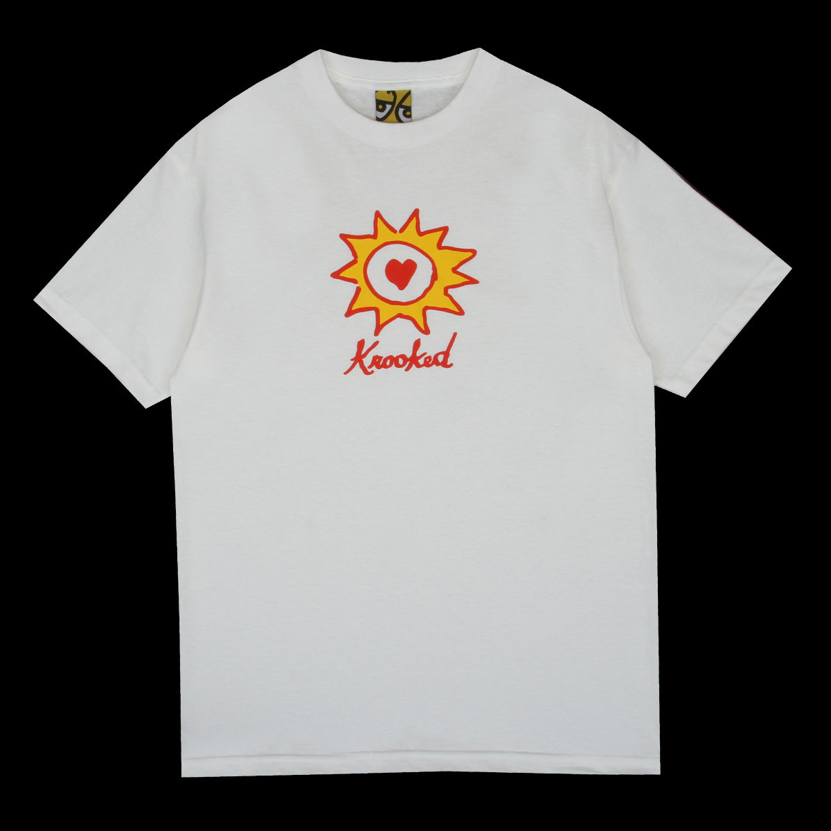 Krooked - Sun Heart T-Shirt
Color : White / Red / Yellow