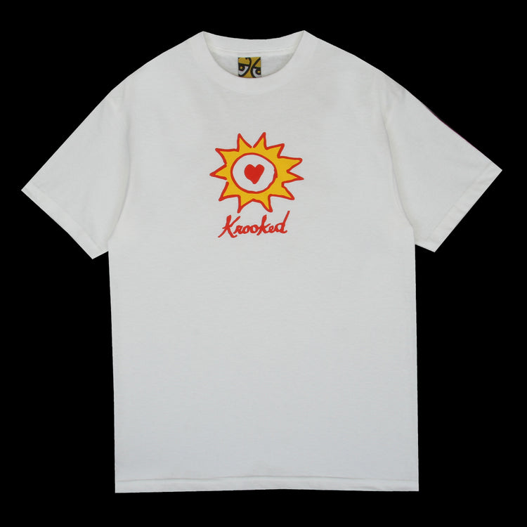 Krooked - Sun Heart T-Shirt
Color : White / Red / Yellow