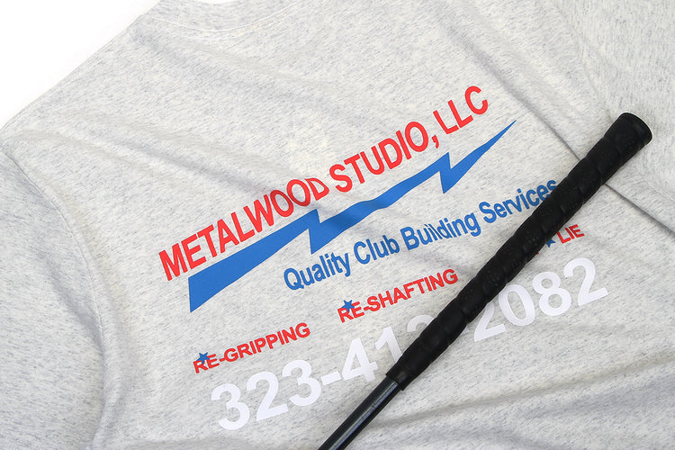 Metalwood - Club Building T-Shirt
Color : Heather Grey