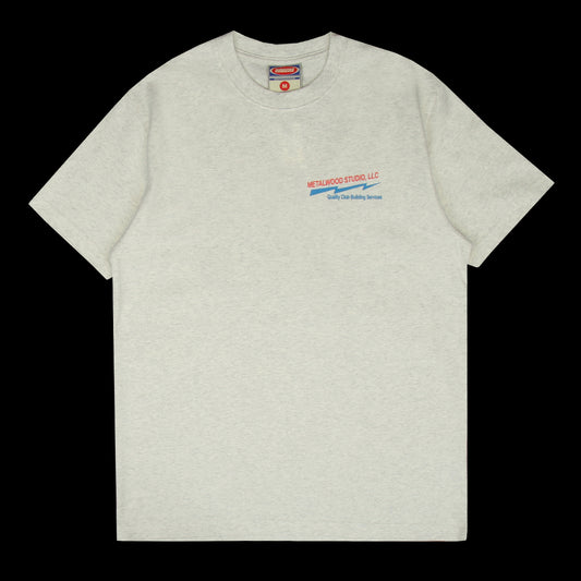 Metalwood - Club Building T-Shirt
Color : Heather Grey