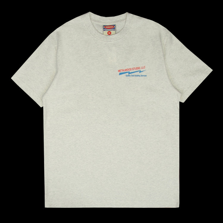 Metalwood - Club Building T-Shirt
Color : Heather Grey