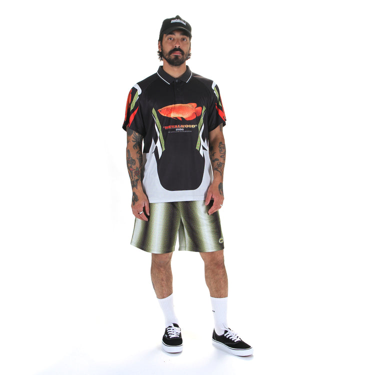Metalwood - Digital Hombre Shorts
Color : Green

Metalwood - Arowana Sport Polo
Color : Black