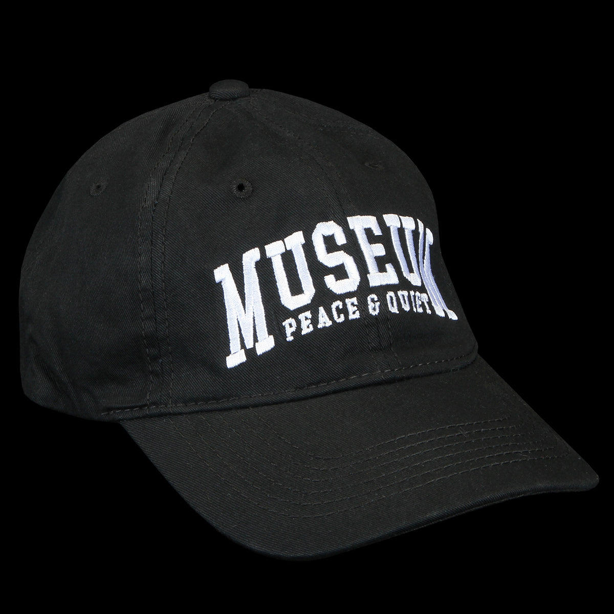 Museum Of Peace &  Quiet - UMPQ Dad Hat
Color : Black