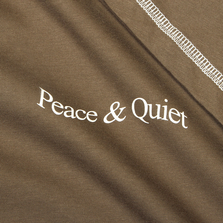 MOPQ - Wordmark Reverse Stitched T-Shirt
Color : Brown