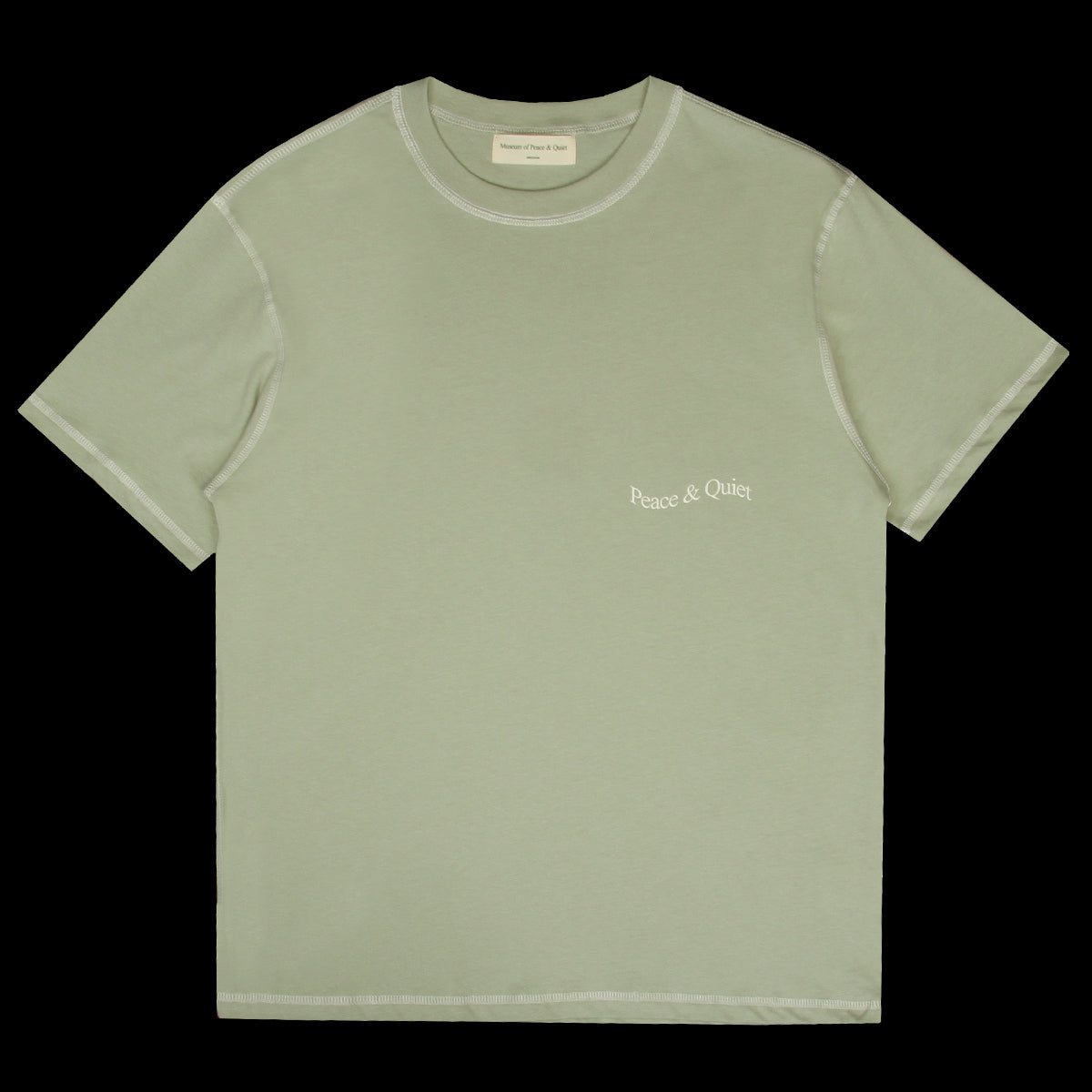 MOPQ - Wordmark Reverse Stitched T-Shirt
Color : Sage