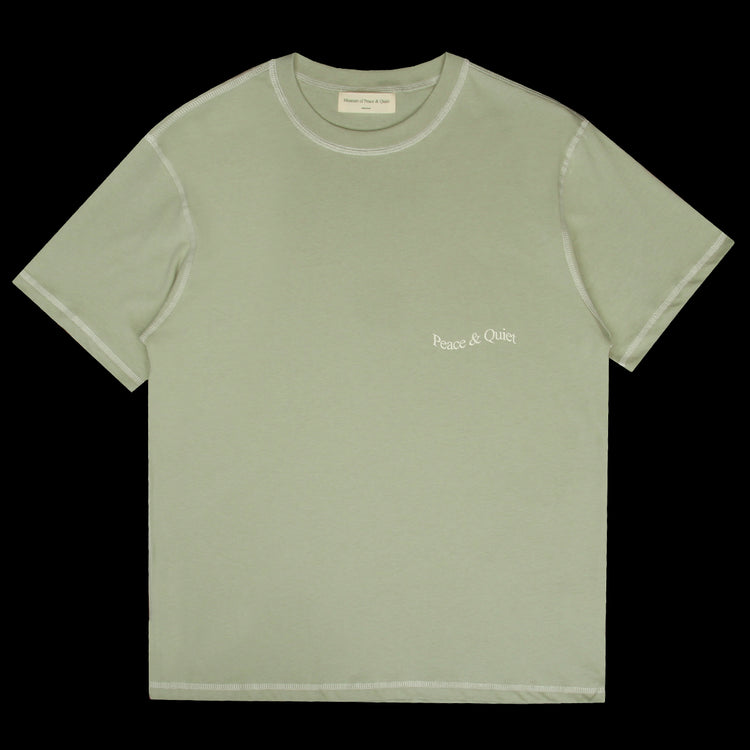 MOPQ - Wordmark Reverse Stitched T-Shirt
Color : Sage