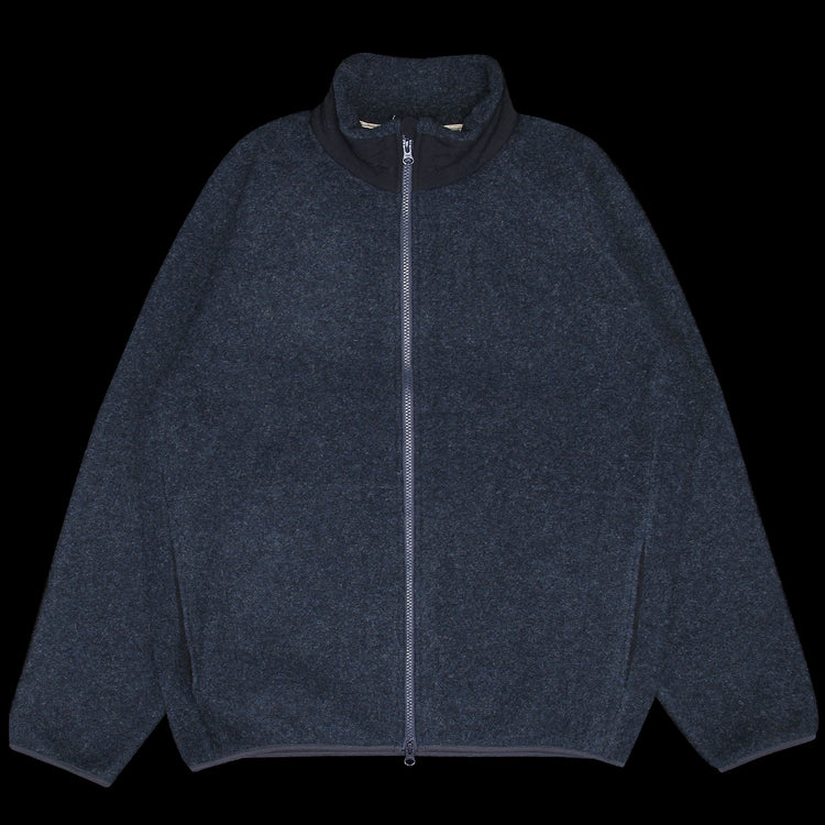 Nanamíca | Boiled Wool Zip-Up Sweater
Color : Navy