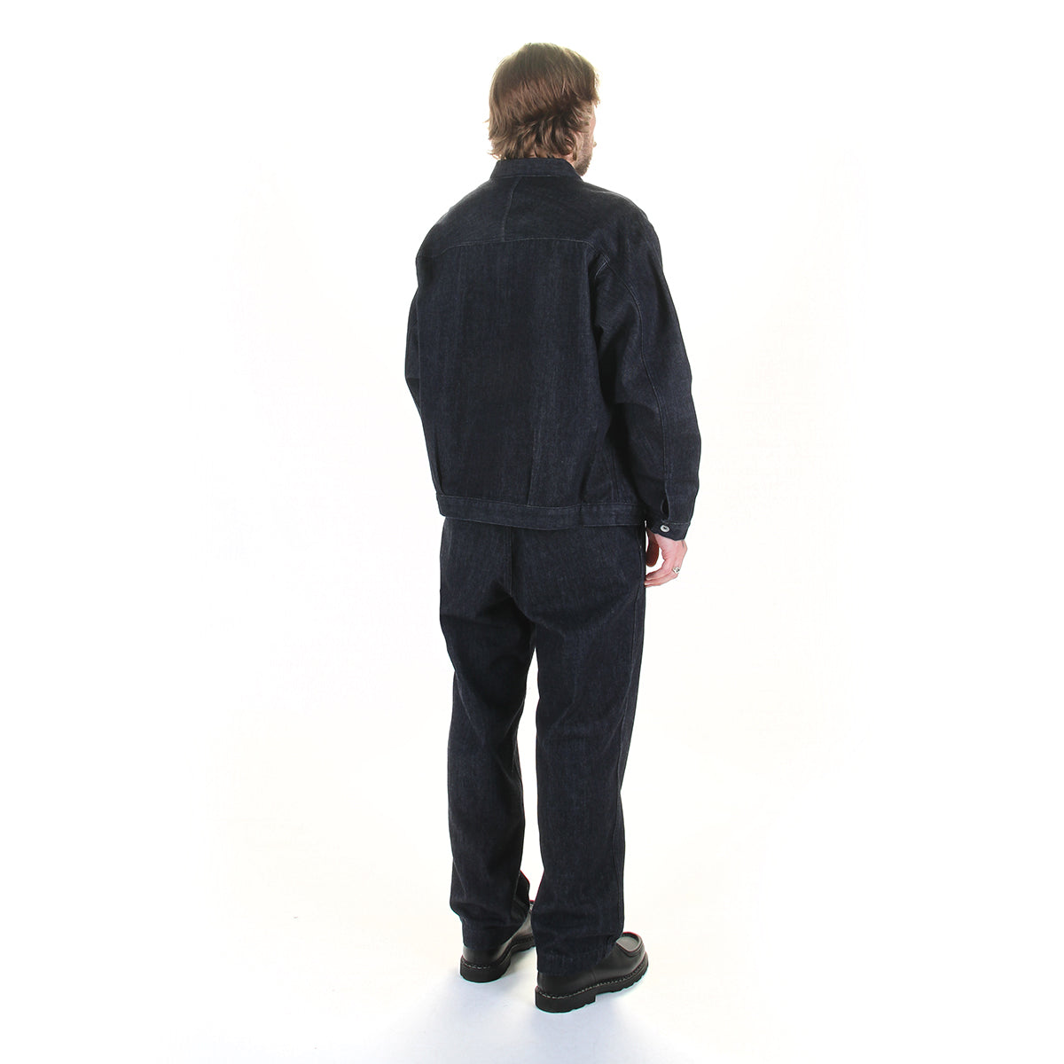 Nanamica - Wide Denim Pants
Style # S25SC085U
Color : Indigo

Nanamica - Short Denim Jacket
Style # S25SA081U
Color : Indigo