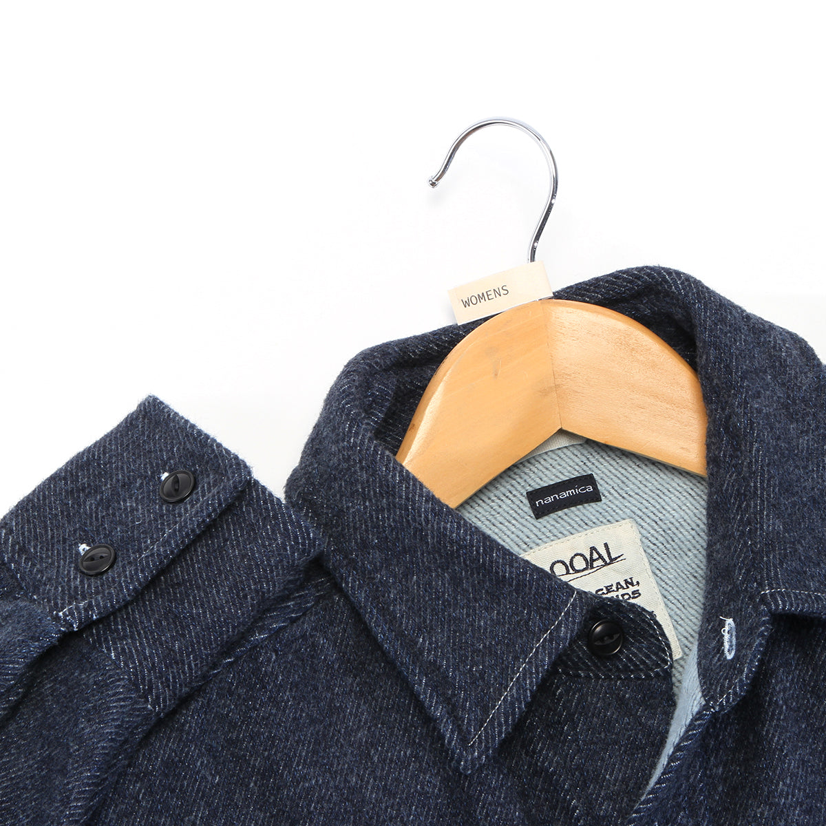 Nanamíca | Women's Brushed Denim Shirt Jacket
Color : Navy