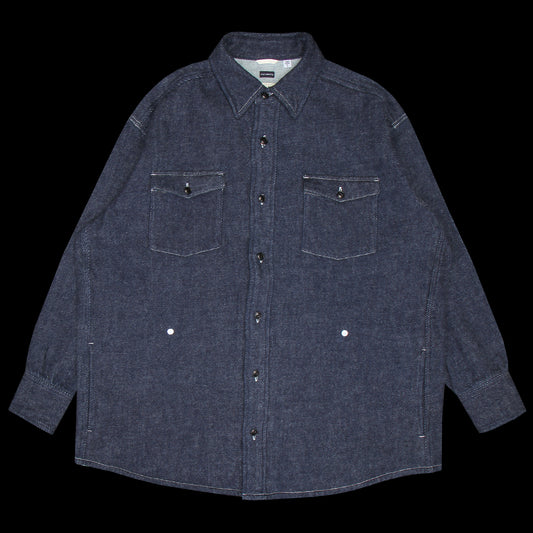 Nanamíca | Women's Brushed Denim Shirt Jacket
Color : Navy