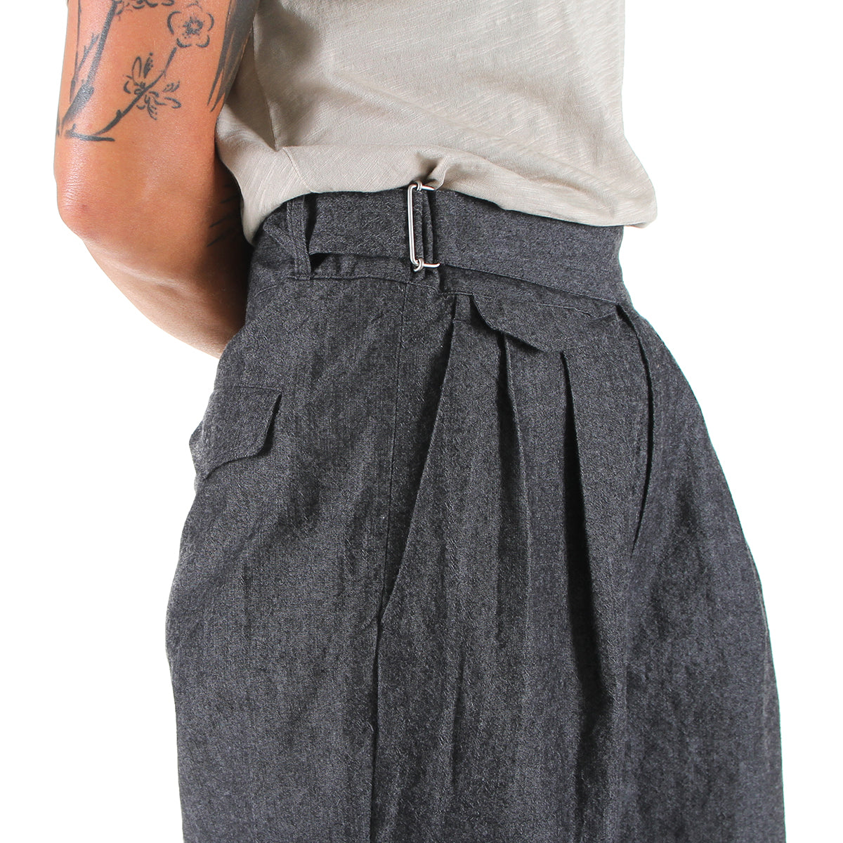 Nanamíca | Women's Cotton Wool Gurkha Pants
Color : Heather Grey