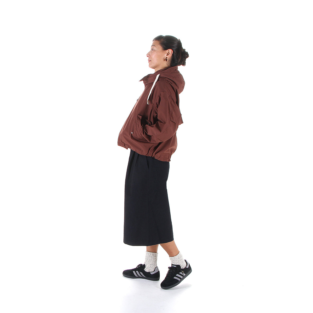 Nanamíca | Women's Cotton Wool Gurkha Skirt
Color : Navy